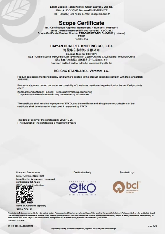 BCI Certification